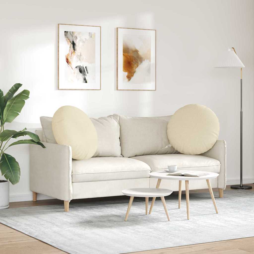 Zitkussens 2 pcs Crème Ø80 x 29 cm Stof