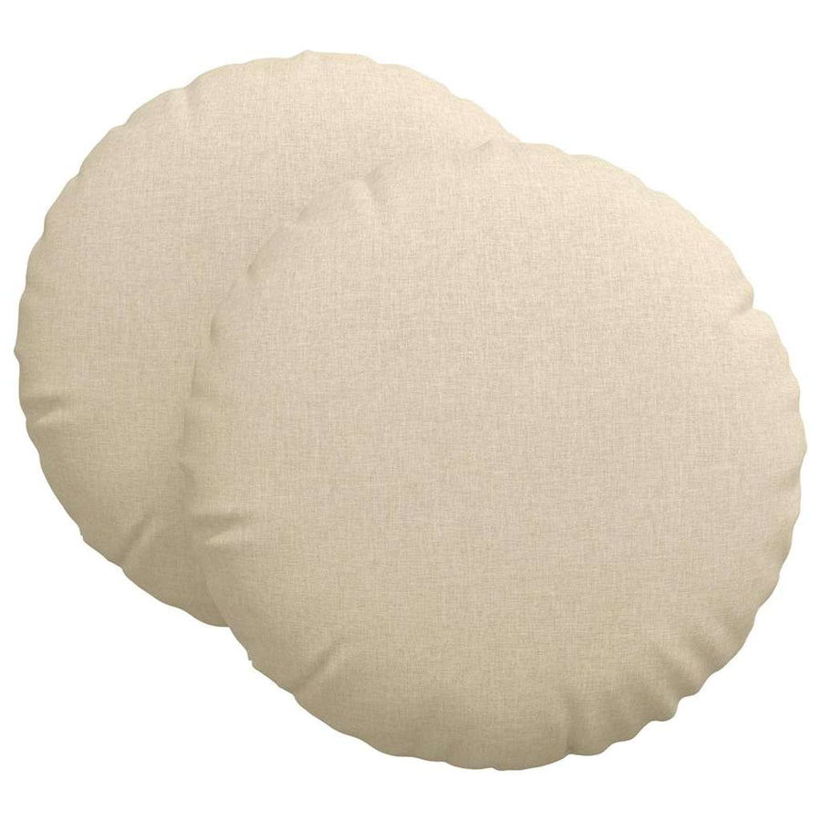 Zitkussens 2 pcs Crème Ø80 x 29 cm Stof