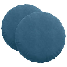 Zitkussens 2 pcs Blauw Ø80 x 29 cm Fluweel