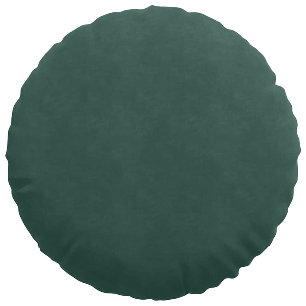 Zitkussens 2 pcs Donkergroen Ø80 x 29 cm Fluweel