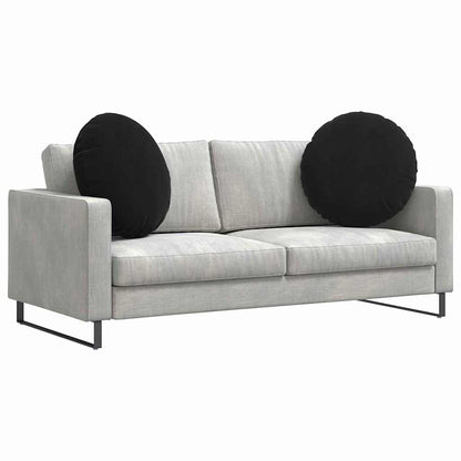 Zitkussens 2 pcs Zwart Ø80 x 29 cm Fluweel