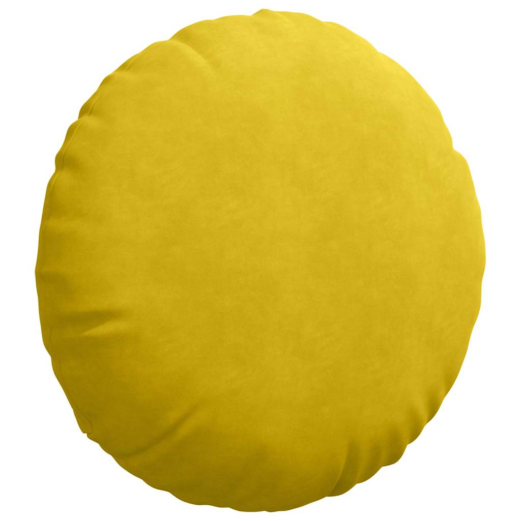 Zitkussens 2 pcs Geel Ø80 x 29 cm Fluweel
