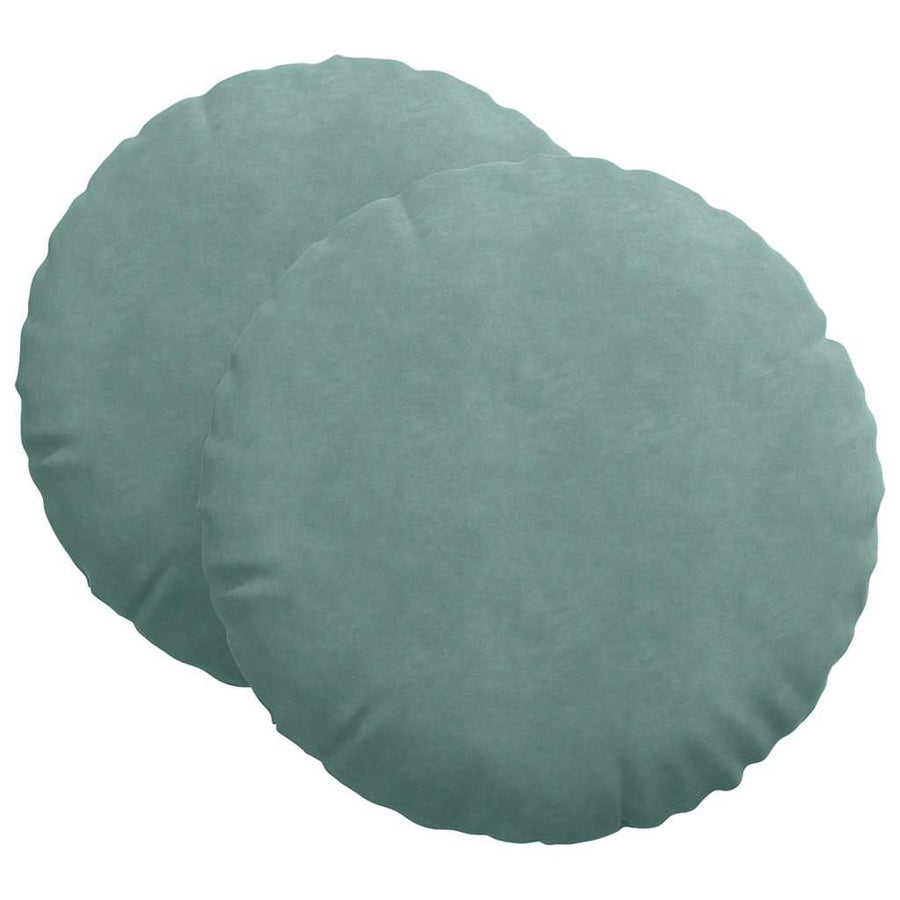 Zitkussens 2 pcs Zeegroen Ø 40 x 13 cm Fluweel