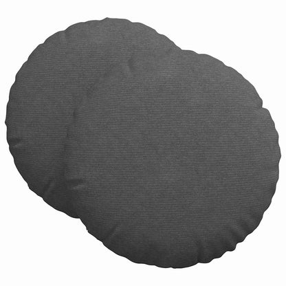 Zitkussens 2 pcs Donkergrijs Ø 80 cm Katoen Stof