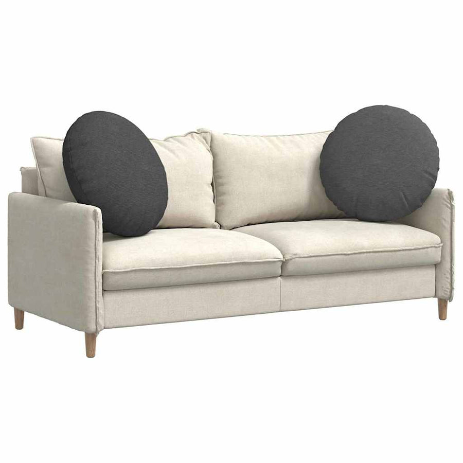 Zitkussens 2 pcs Donkergrijs Ø 80 cm Katoen Stof
