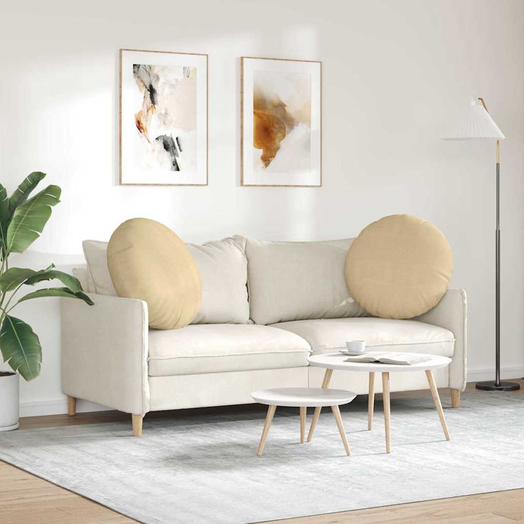 Zitkussens 2 pcs Grijs groen Ø 80 cm Katoen Stof