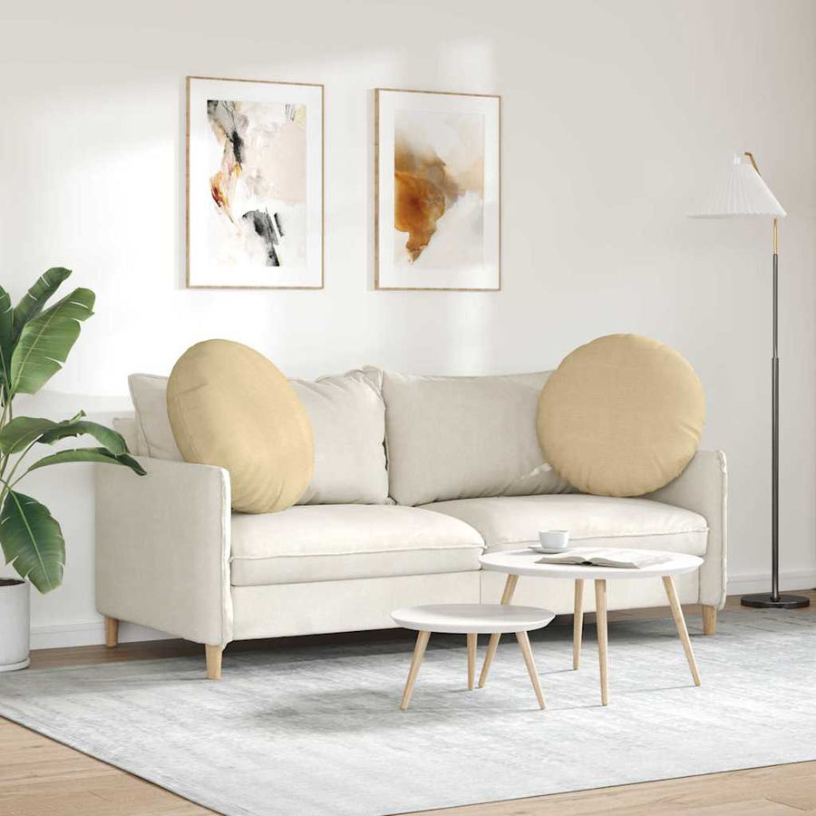 Zitkussens 2 pcs Grijs groen Ø 80 cm Katoen Stof