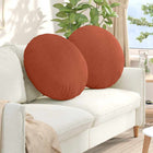 Seat Cushions 2 pcs Red-Orange Ø 80 cm Cotton Fabric