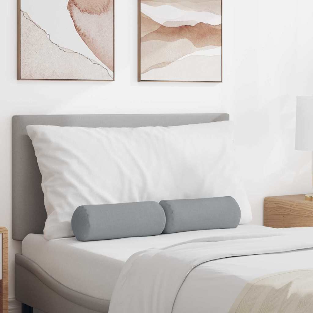 Bolster Kussens 2 pcs Lichtgrijs Ø 15 x 40 cm Stof