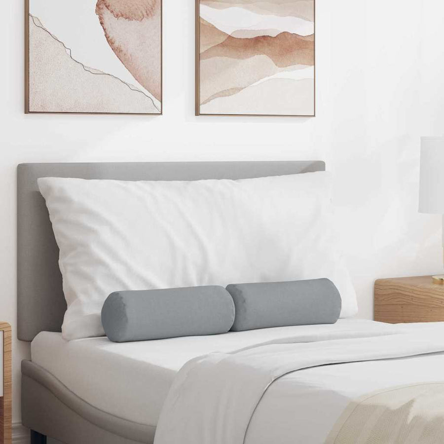 Bolster Kussens 2 pcs Lichtgrijs Ø 15 x 40 cm Stof