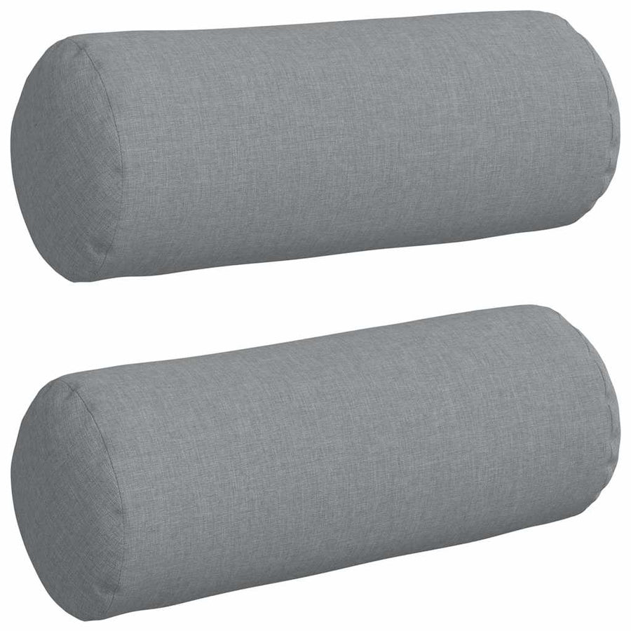 Bolster Kussens 2 pcs Lichtgrijs Ø 15 x 40 cm Stof