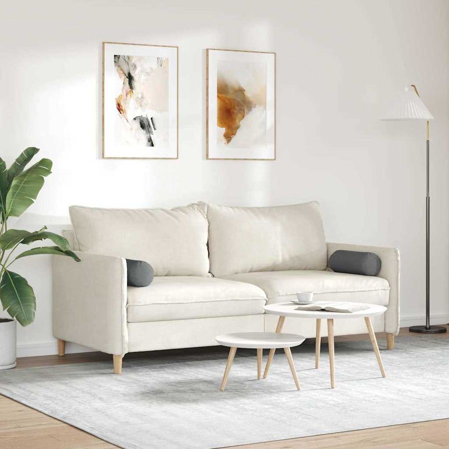 Bolster Kussens 2 pcs Donkergrijs Ø 15 x 40 cm Stof