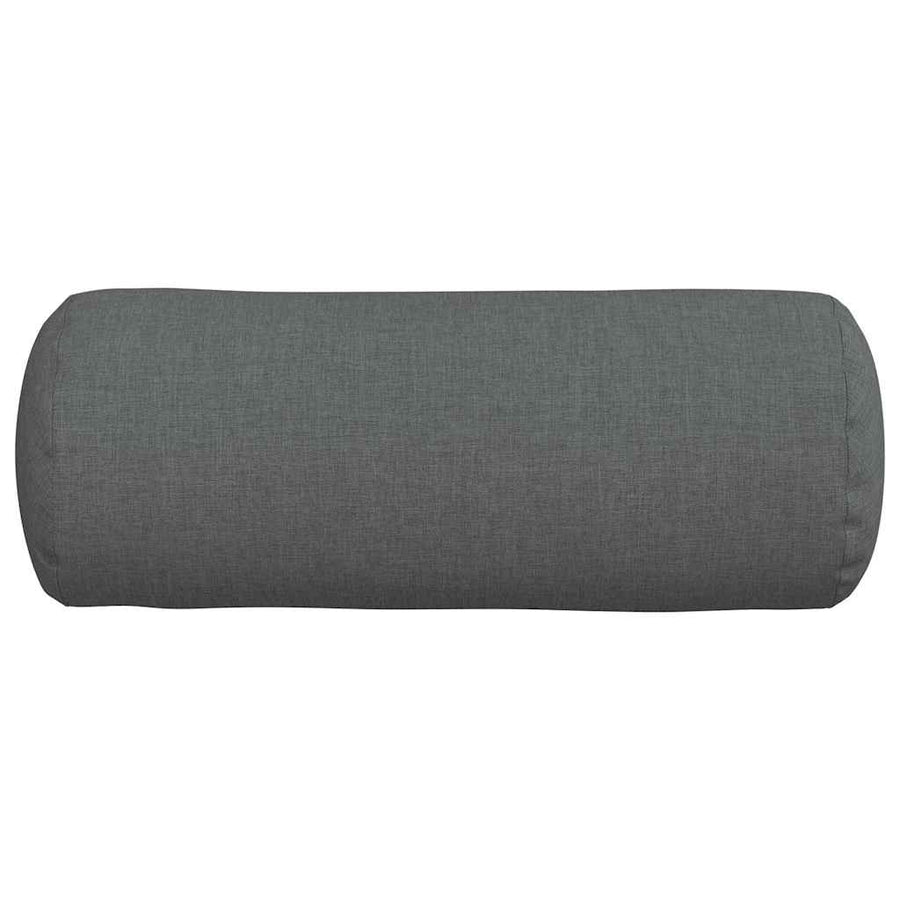 Bolster Kussens 2 pcs Donkergrijs Ø 15 x 40 cm Stof