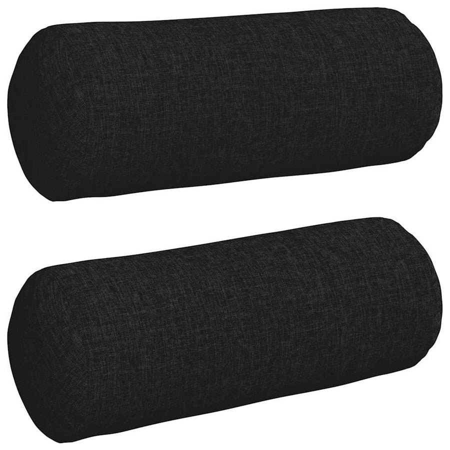 Bolster Kussens 2 pcs Zwart Ø 15 x 40 cm Stof