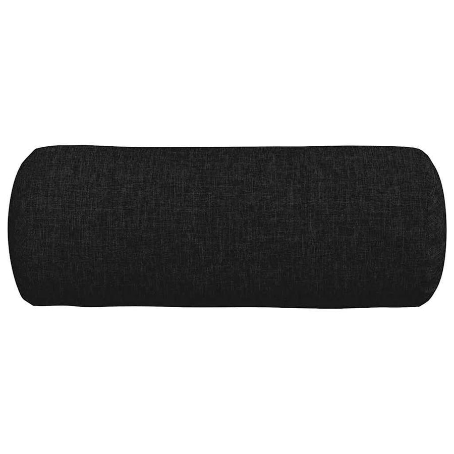 Bolster Kussens 2 pcs Zwart Ø 15 x 40 cm Stof