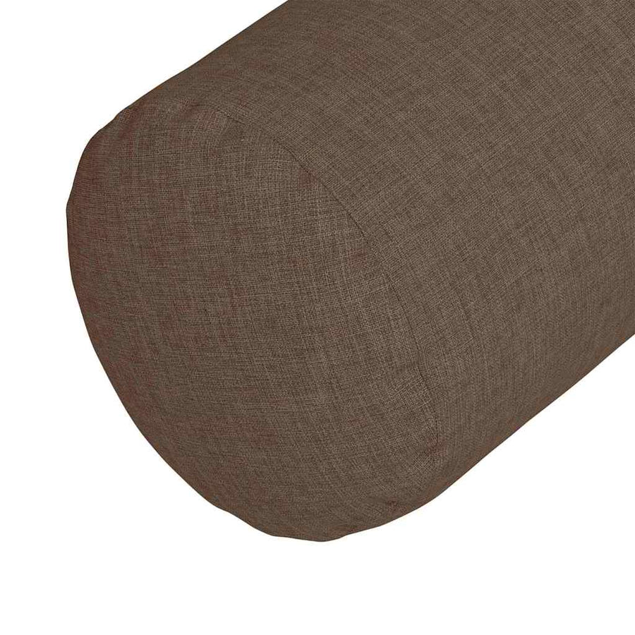 Bolster Kussens 2 pcs Bruin Ø 15 x 40 cm Stof