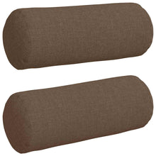 Bolster Kussens 2 pcs Bruin Ø 15 x 40 cm Stof
