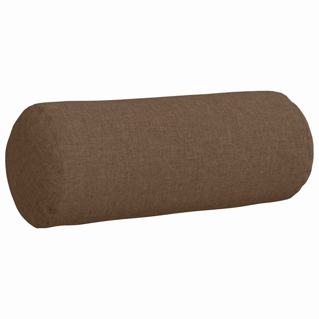 Bolster Kussens 2 pcs Bruin Ø 15 x 40 cm Stof