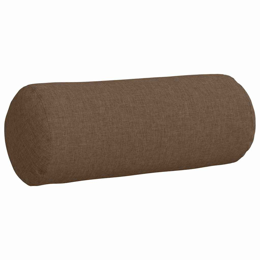 Bolster Kussens 2 pcs Bruin Ø 15 x 40 cm Stof