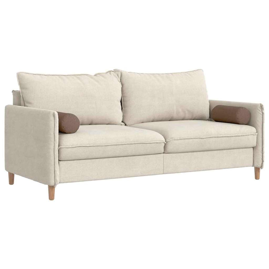 Bolster Kussens 2 pcs Bruin Ø 15 x 40 cm Stof