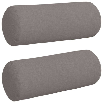 Bolster Kussens 2 pcs Taupe Ø 15 x 40 cm Stof