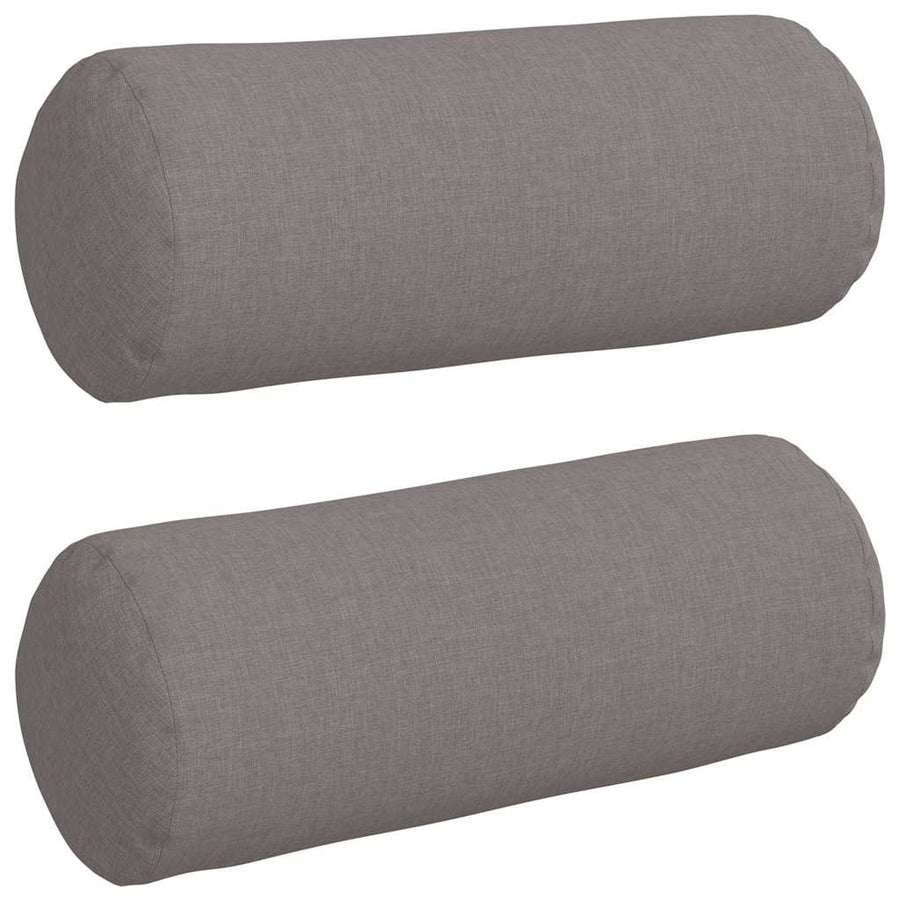 Bolster Kussens 2 pcs Taupe Ø 15 x 40 cm Stof