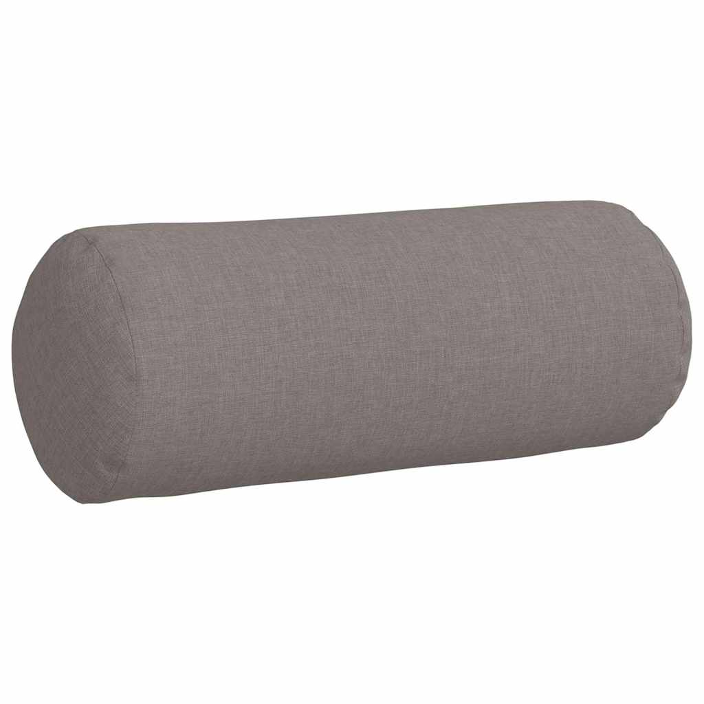 Bolster Kussens 2 pcs Taupe Ø 15 x 40 cm Stof