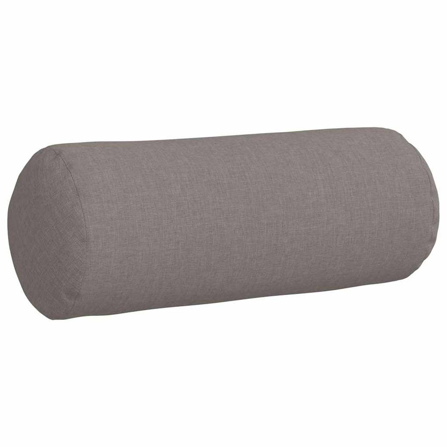 Bolster Kussens 2 pcs Taupe Ø 15 x 40 cm Stof