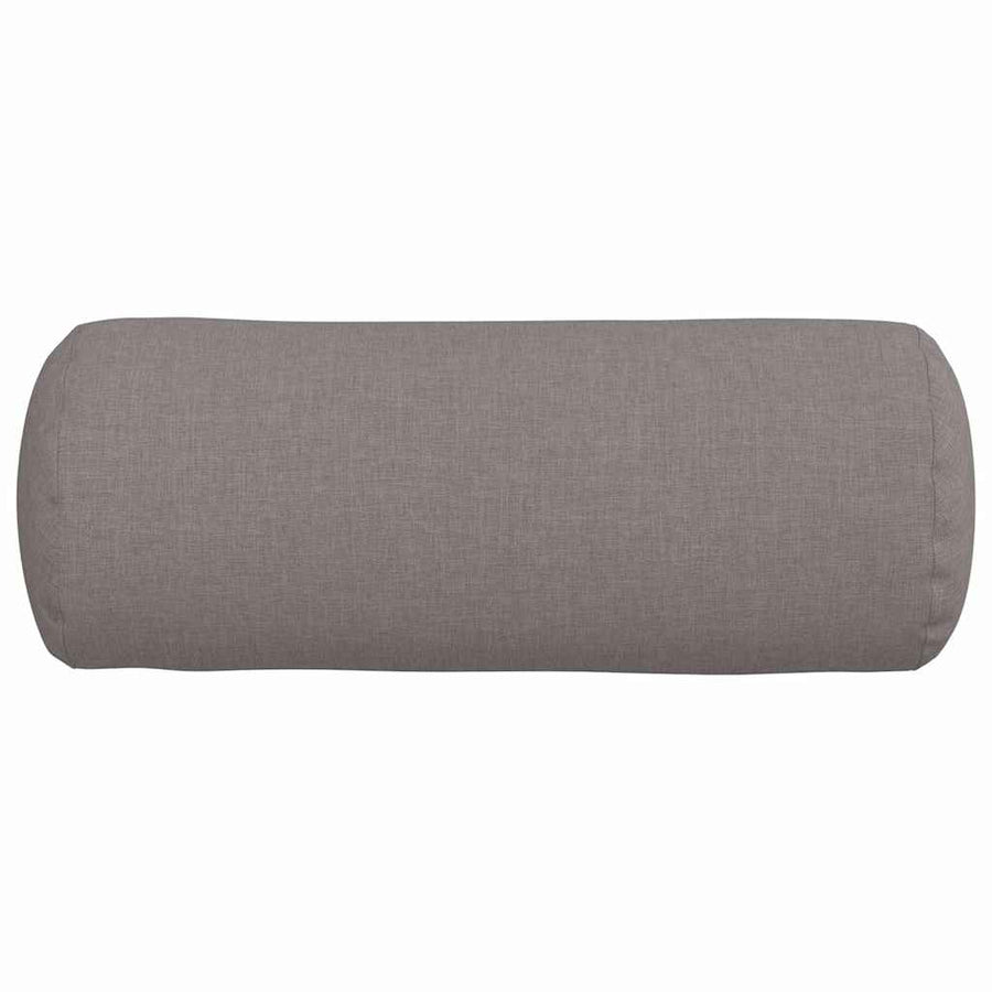 Bolster Kussens 2 pcs Taupe Ø 15 x 40 cm Stof