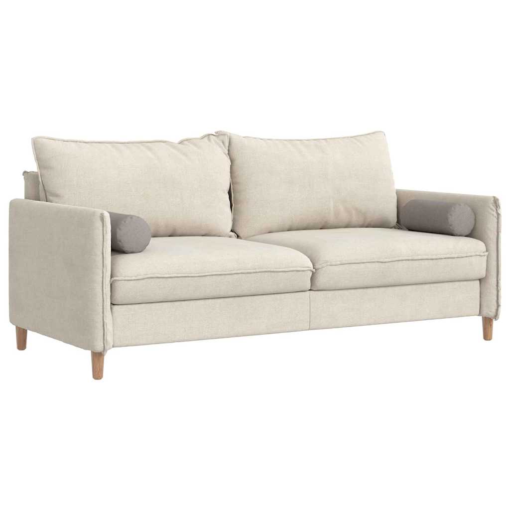 Bolster Kussens 2 pcs Taupe Ø 15 x 40 cm Stof
