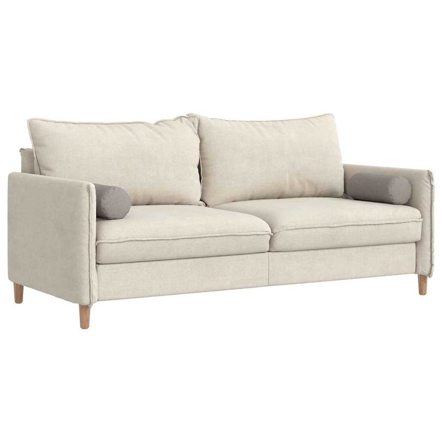 Bolster Kussens 2 pcs Taupe Ø 15 x 40 cm Stof