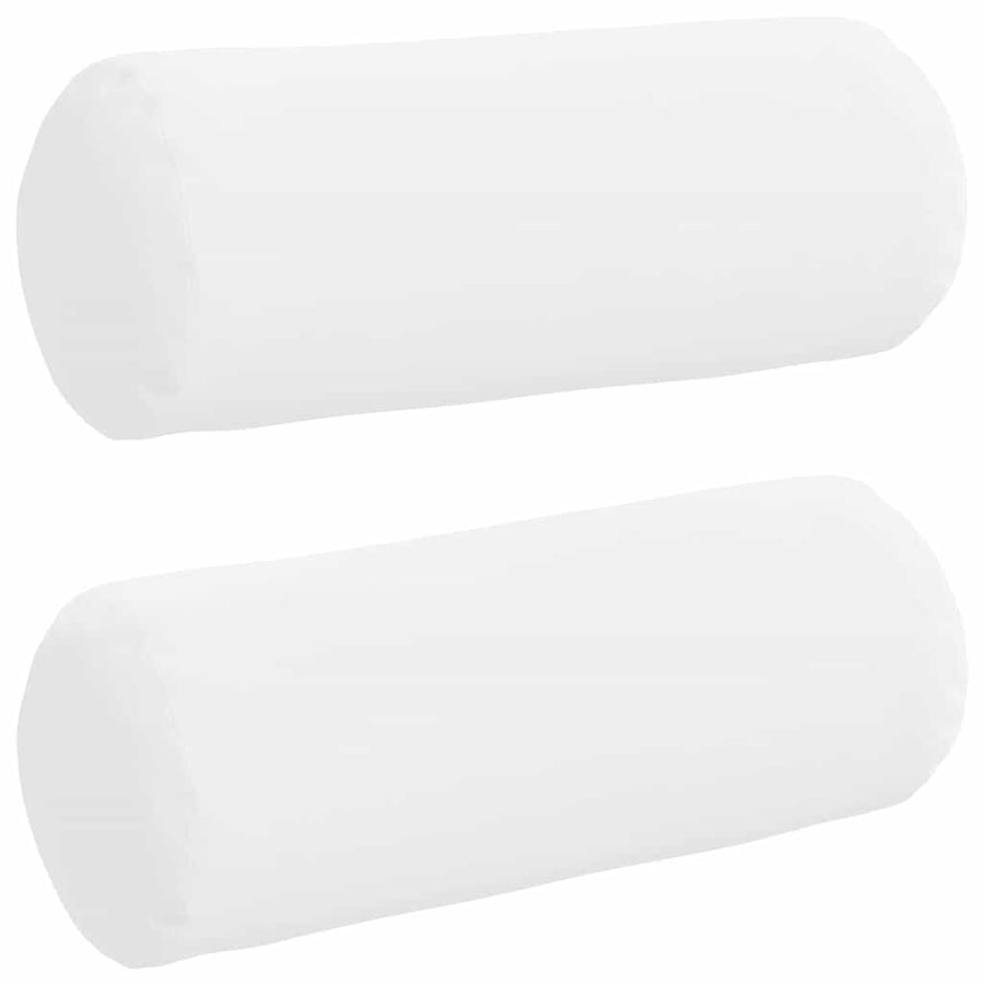 Bolster Kussens 2 pcs Wit Ø 15 x 40 cm Stof