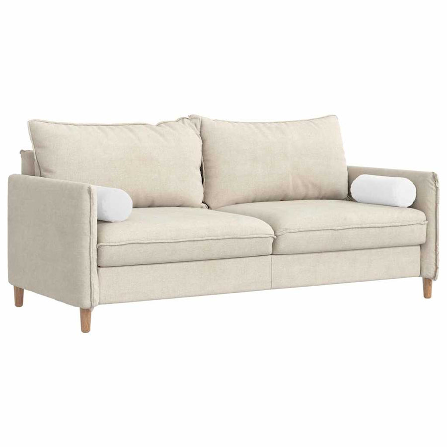 Bolster Kussens 2 pcs Wit Ø 15 x 40 cm Stof