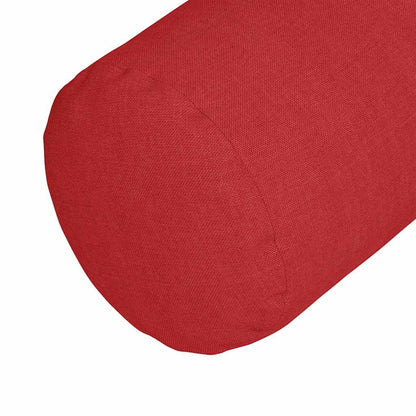 Bolster Kussens 2 pcs Rood Ø 15 x 40 cm Stof