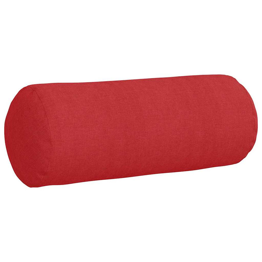 Bolster Kussens 2 pcs Rood Ø 15 x 40 cm Stof