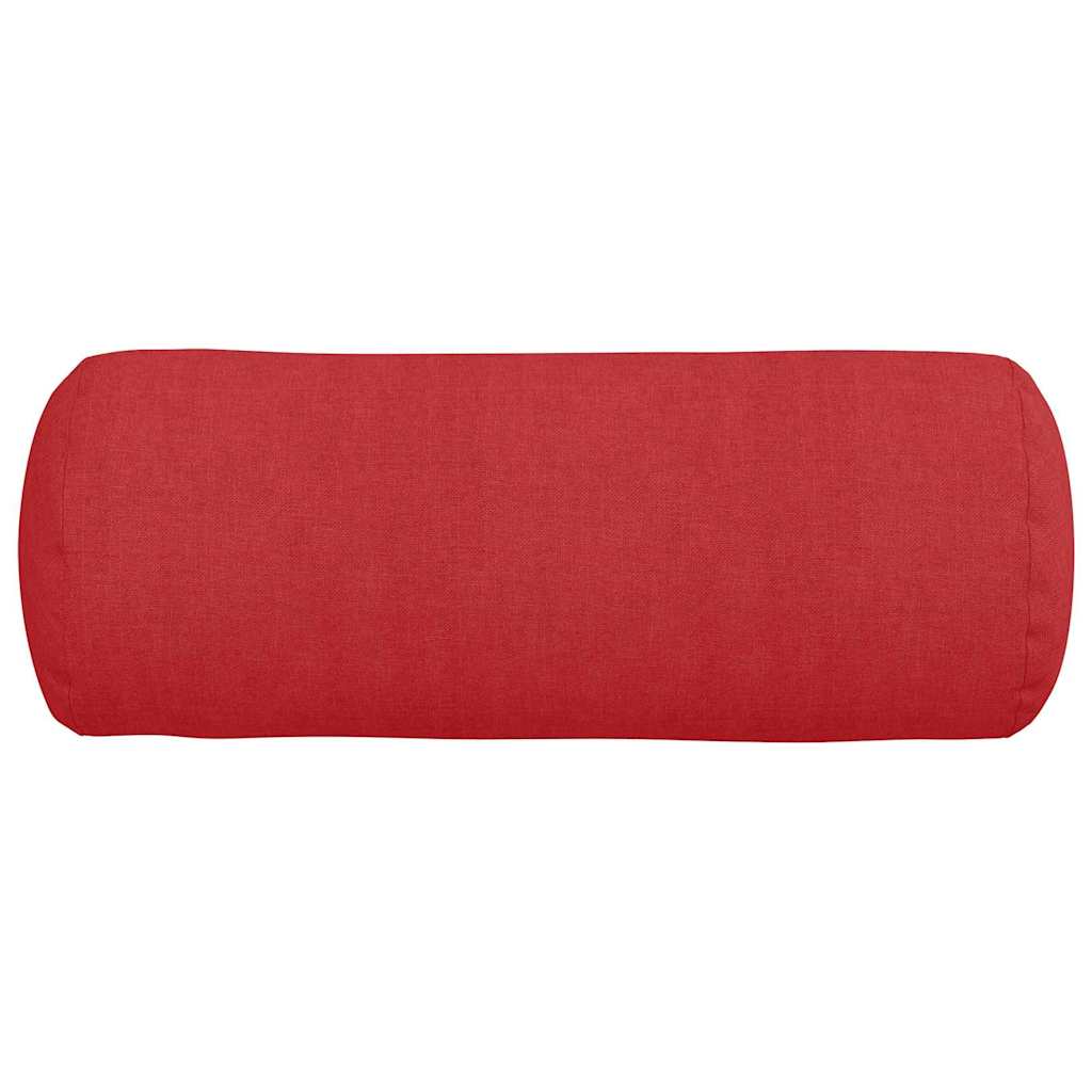 Bolster Kussens 2 pcs Rood Ø 15 x 40 cm Stof