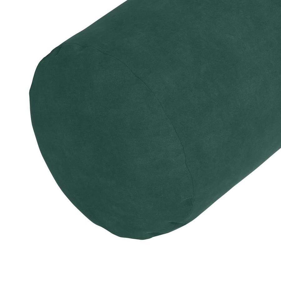 Bolster Kussens 2 pcs Donkergroen Ø 15 x 40 cm Katoen Stof