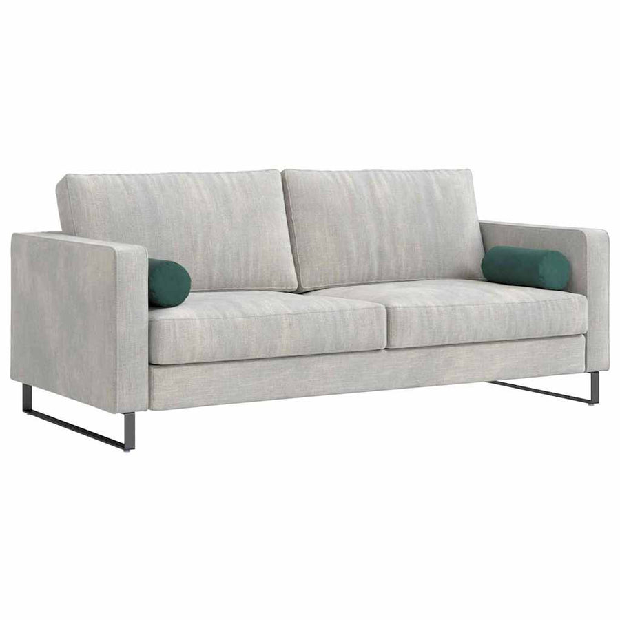Bolster Kussens 2 pcs Donkergroen Ø 15 x 40 cm Katoen Stof