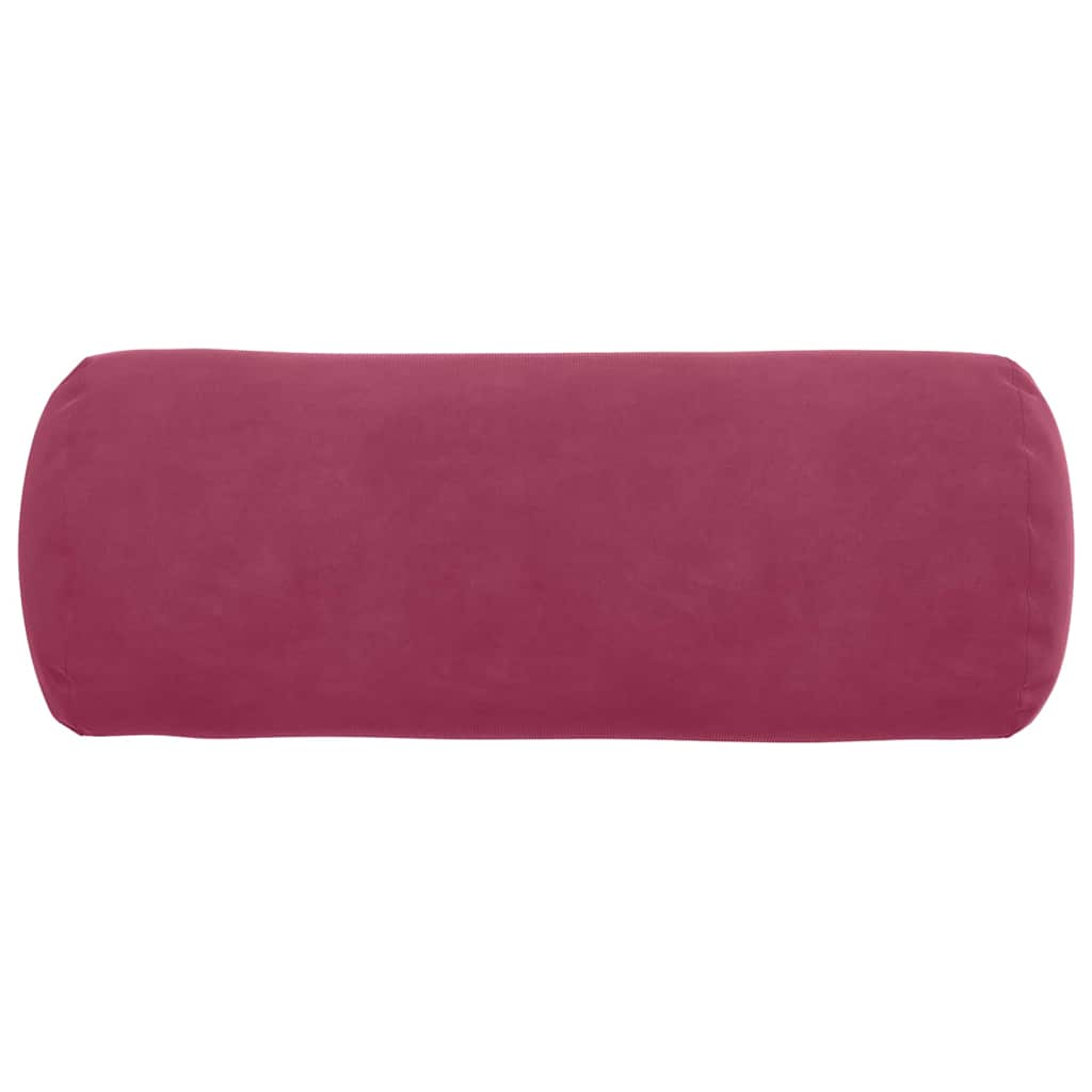 Bolster Kussens 2 Stuks Ø 15 X 40 Cm Cordstof Ø15 x 40 cm Wijnrood