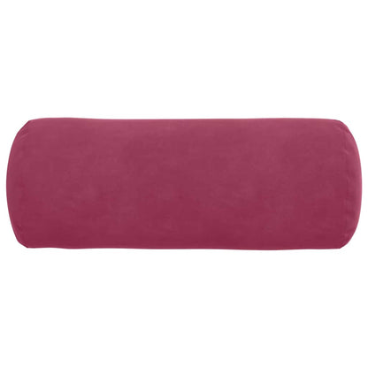 Bolster Kussens 2 Stuks Ø 15 X 40 Cm Cordstof Ø15 x 40 cm Wijnrood