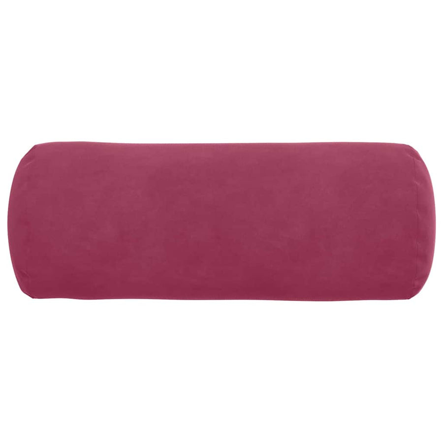 Bolster Kussens 2 Stuks Ø 15 X 40 Cm Cordstof Ø15 x 40 cm Wijnrood