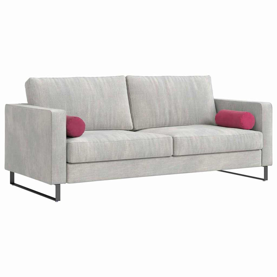 Bolster Kussens 2 Stuks Ø 15 X 40 Cm Cordstof Ø15 x 40 cm Wijnrood