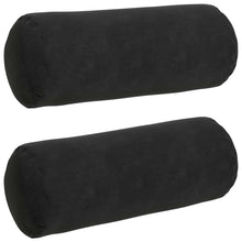 Bolster Kussens 2 pcs Zwart Ø 15 x 40 cm Katoen Stof
