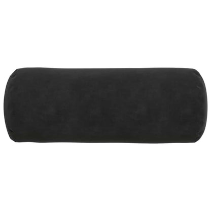Bolster Kussens 2 pcs Zwart Ø 15 x 40 cm Katoen Stof
