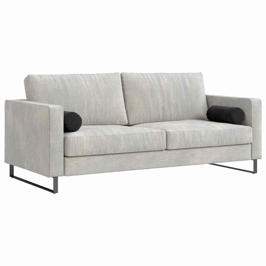 Bolster Kussens 2 pcs Zwart Ø 15 x 40 cm Katoen Stof