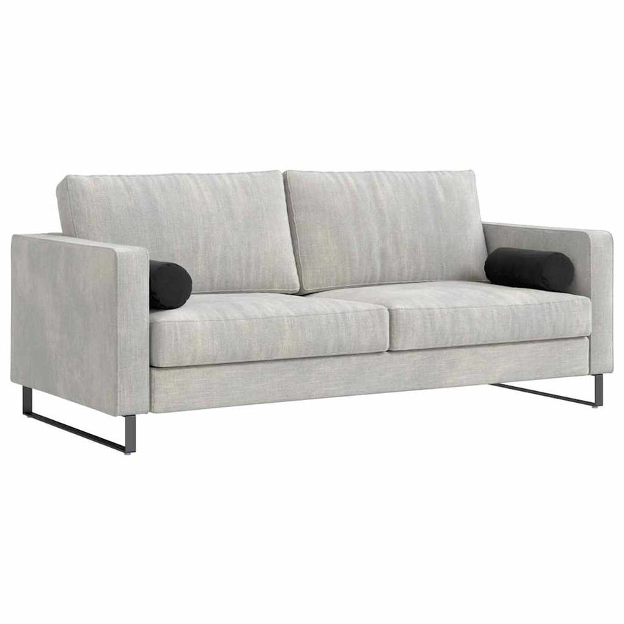 Bolster Kussens 2 pcs Zwart Ø 15 x 40 cm Katoen Stof