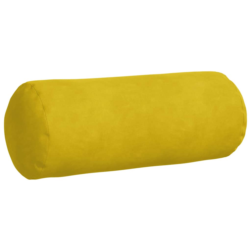Bolster Kussens 2 pcs Geel Ø 15 x 40 cm Katoen Stof