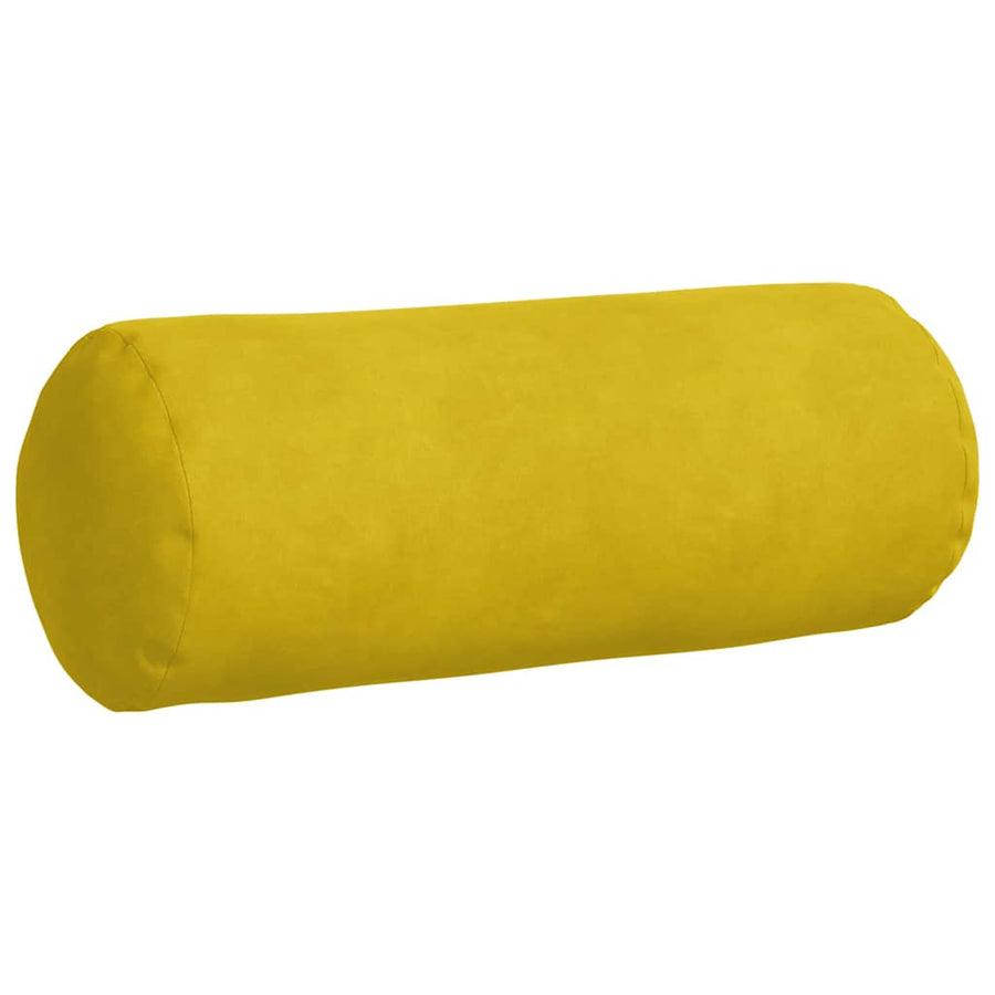 Bolster Kussens 2 pcs Geel Ø 15 x 40 cm Katoen Stof