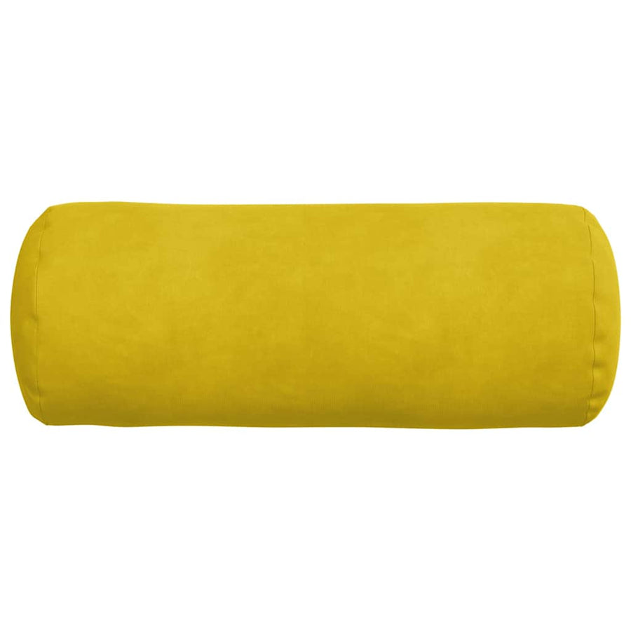 Bolster Kussens 2 pcs Geel Ø 15 x 40 cm Katoen Stof