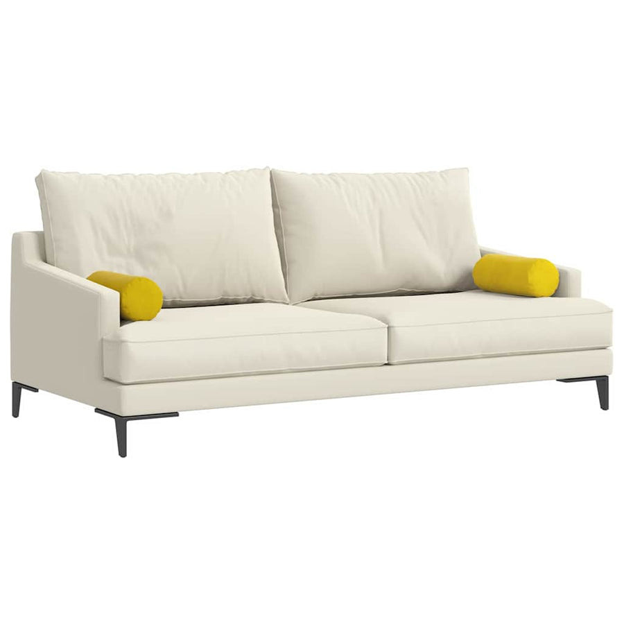 Bolster Kussens 2 pcs Geel Ø 15 x 40 cm Katoen Stof
